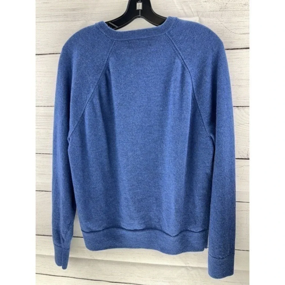 Banana‎ Republic Sweater Blue X-Large Italian Merino Yarn By Baruffa Soft Touch
